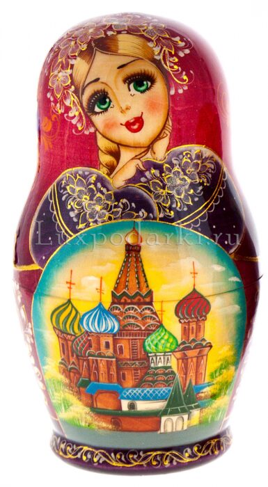 Matryoshka doll for 10 people "St. Basil's Cathedral" 18 cm