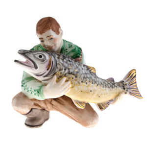 Porcelain figurine "Fisherman"