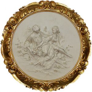 Bas-relief "On the meadow", frame color: gold