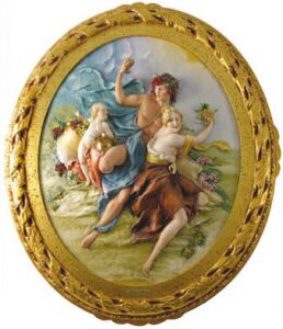 Bas-relief "Bacchus and Ariadne" in color