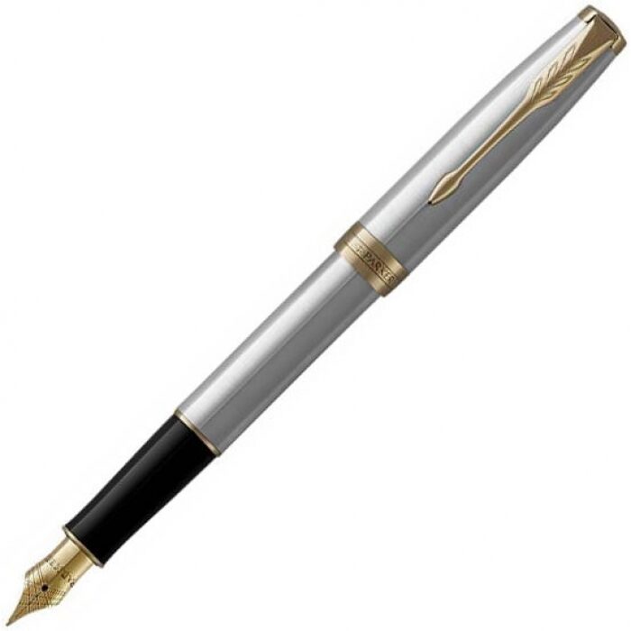 Fountain pen "Sonnet Core" Stainless Steel GT F