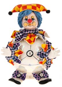 Статуэтка "Клоун - копилка", цвет: разноцветный